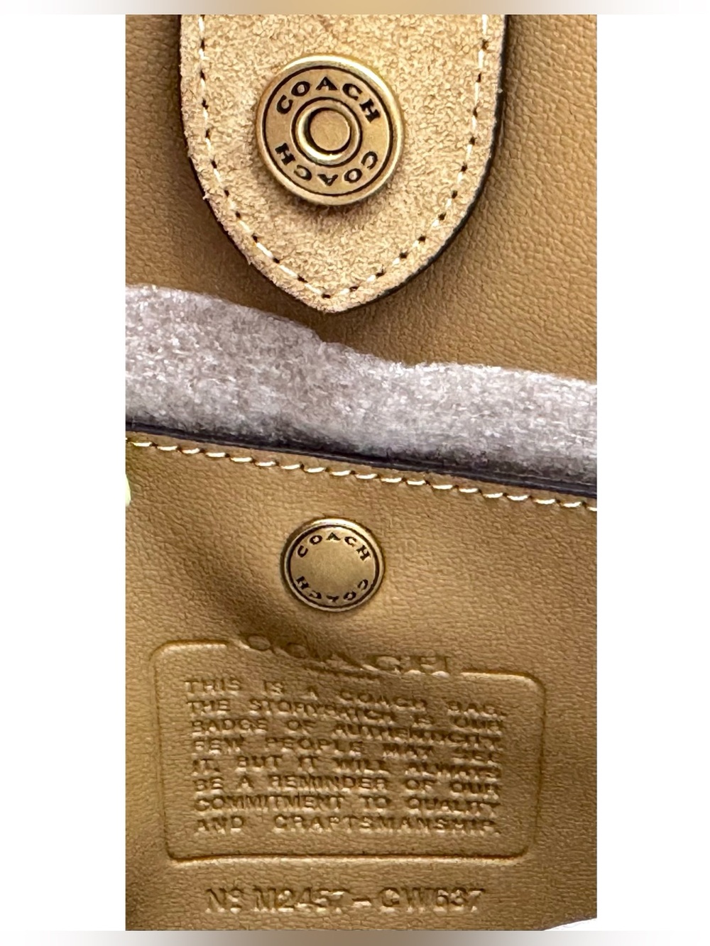COACH Brooklyn Suede Shoulder Handbag 28, SAND - Picture 6 of 8